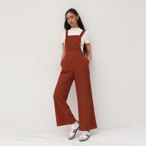 Cider Corduroy Wide Leg Jumpsuit Overalls